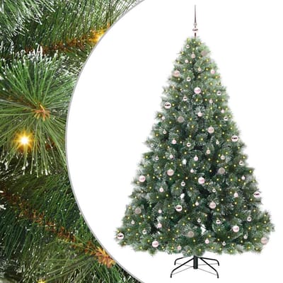vidaXL - Kunstkerstboom - met - 300 - LED - met - standaard - Groen - 240 - cm - PE - en - PVC