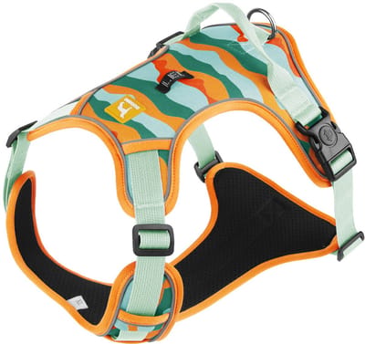 Camouflage Hondentuig - Anti-Trek Hondenharnas - Maat L Nek 47-64cm Borstomtrek 54-71cm - Y Tuig Hond Reflecterend - Stoere Print - Verstelbaar - Extra Stevig Honden Harnas - (Middel)grote Hond