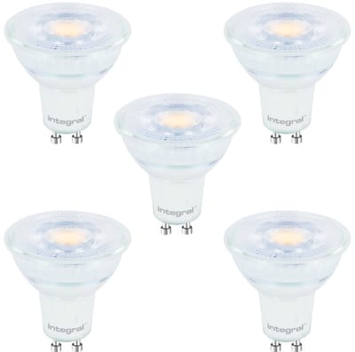 5 Pack - Integral GU10 LED Spot - 3,6W - 2700K Warm wit - Dimbaar
