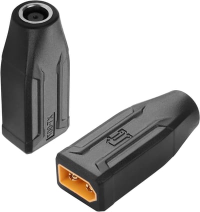 2 Pack XT60 naar DC7450 Adapter voor TS100 Loodijzer, FPV Monitor en Drone Voeding - 7.4mm x 5mm Connector