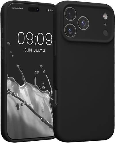 kwmobile telefoonhoesje geschikt voor Apple iPhone 17 Pro Max - TPU backcover met siliconen coating - Smartphone case in zwart