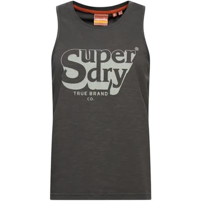 Superdry Vintage Shadow Mouwloos T-shirt Grijs S Vrouw