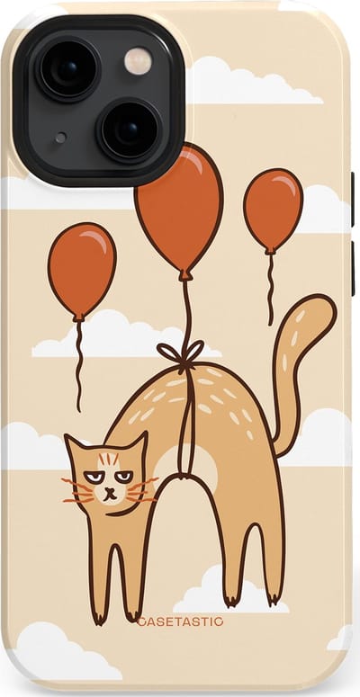 Casetastic Hoesje Geschikt voor Apple iPhone 13 Mini Magsafe - Stijlvolle Beschermende Duo-layer Case - Kattenfeest Ballonnen