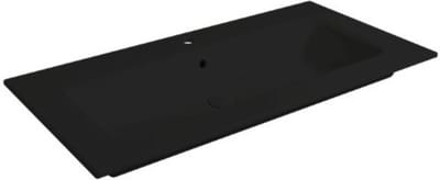Saqu Fluente Wastafel 1 bak 1 krg 101x51x1 cm Mat Zwart