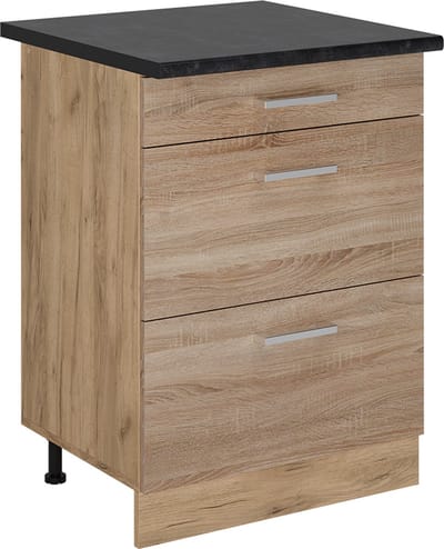 Vicco R-Line Keukenonderkast – 60 cm met laden, WB Antraciet Sonoma