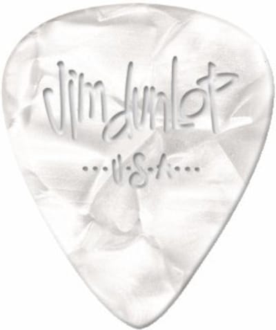 Dunlop Genuine Plektrum medium Pearl wit 483, 12er-Set - Plectrum set