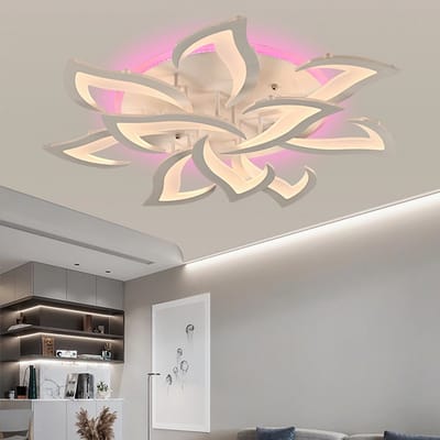 10 Sterren Met Backlight RGB - Plafondlamp Met Afstandsbediening En App - Smart lamp - Dimbaar - Woonkamerlamp - Moderne lamp - Plafoniere
