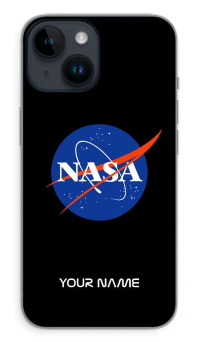 Gepersonaliseerd - Case Company® - Hoesje geschikt voor iPhone 14 hoesje - NASA - Soft Cover Telefoonhoesje - Bescherming aan alle Kanten en Schermrand