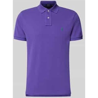 Custom slim fit poloshirt van puur katoen