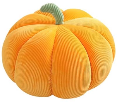Pompoen Sierkussen voor Halloween en Thanksgiving - Pluche en Gevuld - Decoratie en Speelgoed - 18 cm - Oranje