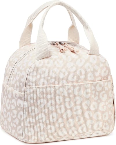 Isolatie Lunchbox voor Dames - Herbruikbare Lunchtas in Corduroy met Grote Capaciteit