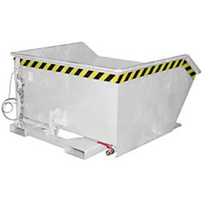 Bauer GU-E 750 kipcontainer, met zeefplaat & aftapkraan, olie-/waterdicht, geschikt voor vorkheftrucks, B 1280 x D 1440 x H 680 mm, thermisch verzinkt