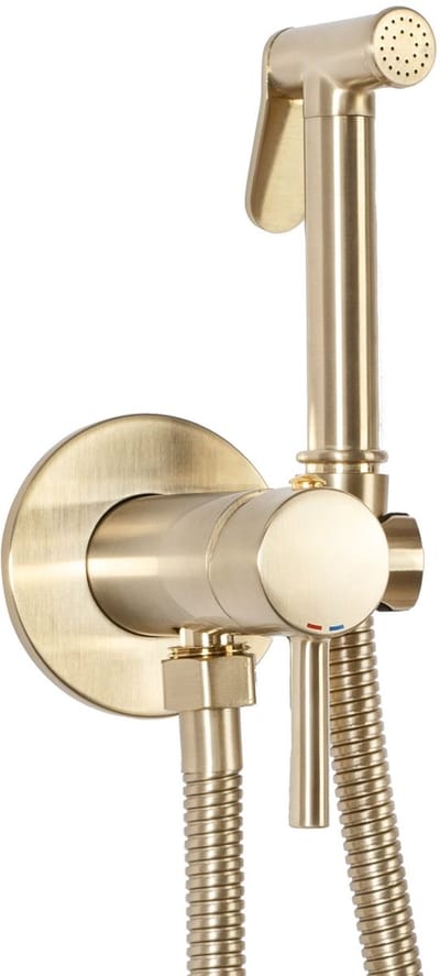 Rea Lungo Loop Gold Brush - Inbouw Bidetmengkraan - Goud