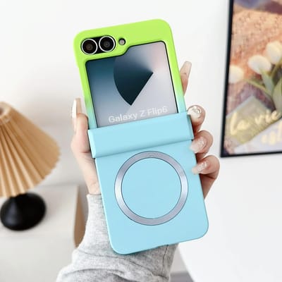 Magnetische Kunststof Scharnierbescherming Telefoonhoesje voor Samsung Galaxy Z Flip 6 5 4 3 Flip6 Flip5 Flip4 Flip3 5G Schokbestendige Cover For Samsung Galaxy Z Flip4