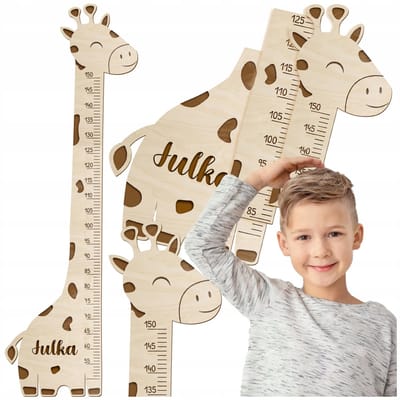 SMX Design - Houten Meetlat - Persoonlijk - Giraffevorm - Groei Bijhouden