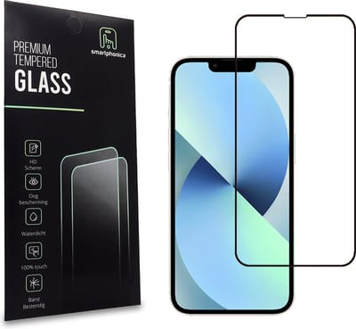 Smartphonica iPhone 13 Mini full cover tempered glass screenprotector van gehard glas met afgeronde hoeken geschikt voor iPhone 13 Mini