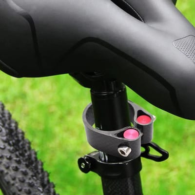 Fiets Zadelpenklem - Zadelbuis Clip - Racefiets Onderhoud - Ultra Licht Koolstofvezel - 27.2-31.6mm - Zwart