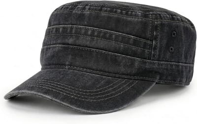 Unisex Vintage Army Cap in Militaire Stijl - Verstelbare Effen Baseballpet voor Dames en Heren, Perfect voor Vrije Tijd en Outdoor Activiteiten
