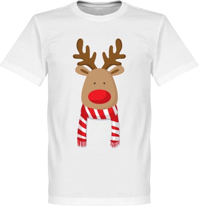 Reindeer Supporter T-Shirt - Rood/Wit - M