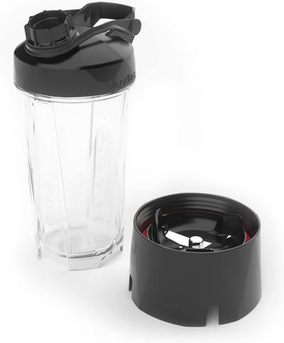 Blendtec GO (850 ml) fles, herbruikbare mixbeker, incl. reisdeksel, BPA-vrij glas, transparant