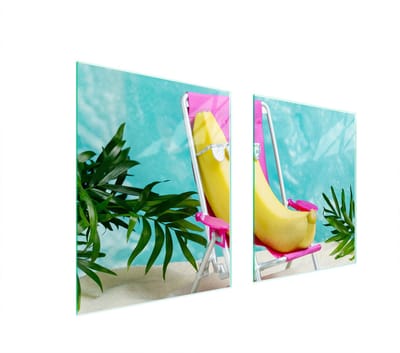 TMK ArtDeko - Glaspaneel voor Kookplaat - 85x52 cm - Bananas - Meerdere Toepassingen