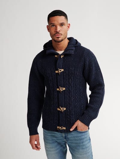Petrol Industries - Heren Gebreid Kabel Vest Anchorage - Blauw - Maat XL