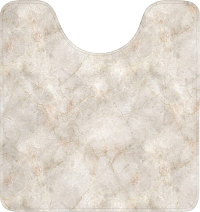 WC mat met uitsparing 55x60 cm - Antislip - Lichtbeige - Goudbruine Nerven - Marmer - Toiletmat met uitsnijding - Vloermat - Douchemat - Toilet tapijt - Toiletmatten