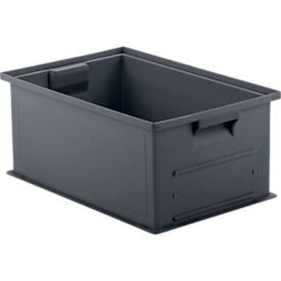 Stapelbak 14/6-2 - 21 l - gerecyclede kunststof - ijzergrijs - 10 stuks