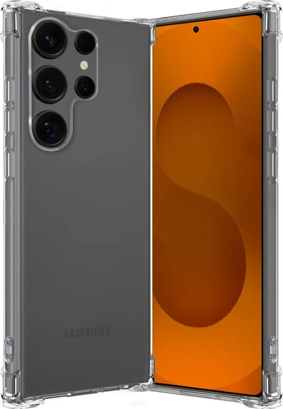 Hoes - Geschikt voor Samsung Galaxy S25 Ultra - Sterk & Shockproof - Siliconen Case - Back Cover - Telefoon Hoesje Shock Proof - Transparant