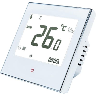 Thermostat programmable pour système de chauffage au sol, chauffage intelligent à écran tactile uniquement without WiFi blanc