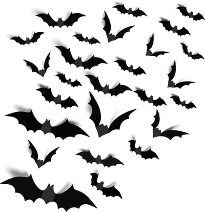 YYchan 140x 3D Halloween Vleermuizen - PVC Muurstickers voor Griezeldecoratie | Feestversiering voor Huis & Feesten