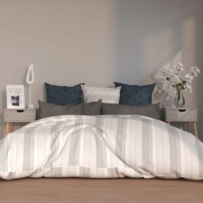 vidaXL - Nachtkastjes - 2 - st - 40x40x56 - cm - bewerkt - hout - betongrijs