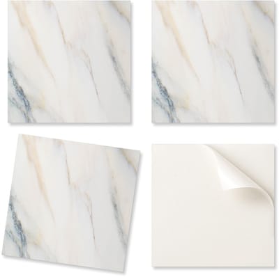 Decoratieve zelfklevende vinyltegels met elegant marmerpatroon, 20x20x20 cm