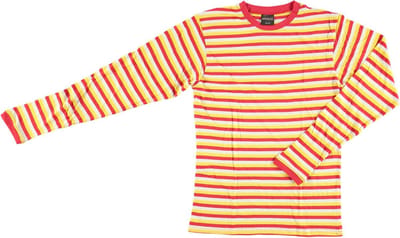 Apollo Verkleedshirt Stripes Heren Katoen Rood/wit/geel Maat S