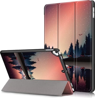 iPad hoes 2018 Dusk Print - iPad hoes 2017 - iPad hoes 6e generatie trifold case- iPad 2018 hoes - iPad 2017 hoes -Hoes iPad 2018 book case smart cover - Ntech