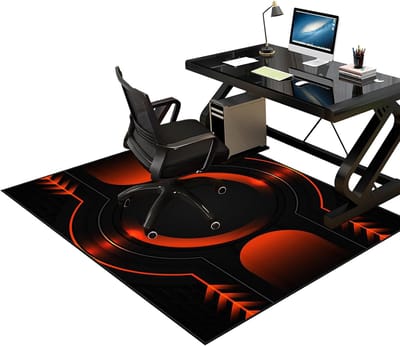 Vloerbescherming Stoel - Onderlegger Bureau - Beschermt Vloeren - Antislip TPR Onderkant - 140 x 180 cm - Zwart