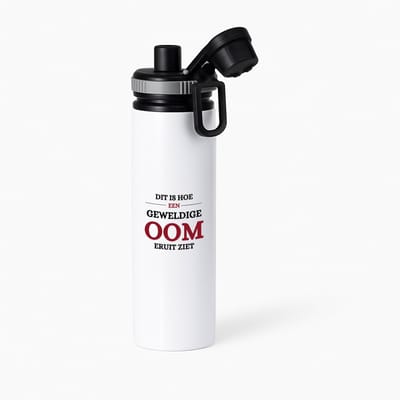 Hacebo® - Meest geweldige oom waterfles met draaidop grijs - Oom - een oom - verjaardagscadeau - cadeau voor oom - kado - water fles - 850ML