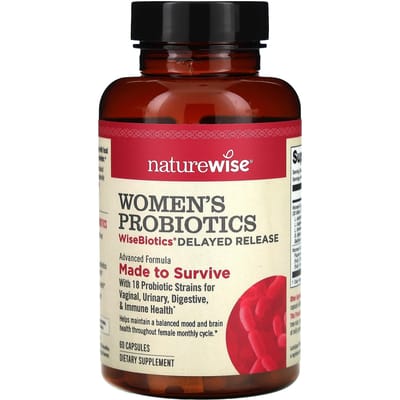 NatureWise, Probiotique pour femmes, WiseBiotics à libération retardée, 60 capsules