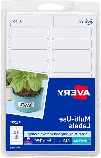 Verwijderbare Etiketten - Zelfklevende Stickers - Organiseren van Laden - Schone Verwijdering Zonder Resten - 05 x 175 inch - Wit