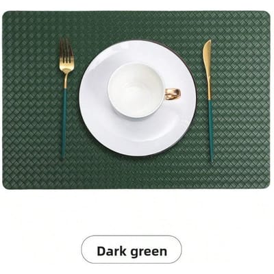 Nordische stijl rechthoekige dubbelzijdige geweven patroon placemat antislip warmte-isolerende tafelmat Westerse eettafelmat