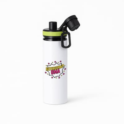 Hacebo® - Beterschap oma waterfles met draaidop groen - een oma die ziek is of iets gebroken heeft - cadeau voor zieke oma - ziek - koorts - snel beter worden - cadeau - beterschap cadeau - kado - gift - geschenk - water fles - 850ML