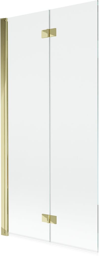 Mexen Mist douchescherm 2-delig links 90 x 150 , transparant, goud - 8A9-090-002-50-00-L