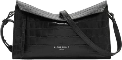 Schoudertas S - Crossbody tas - Dagelijks gebruik - Croco print - 21x16x5 cm - Zwart