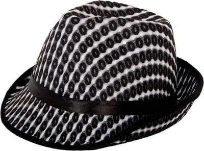 Trilby Hoed Psychedelisch Zwart