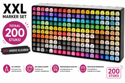 DécoTime Alcohol markerstwinmarkers XXL-set - 200 stuks
