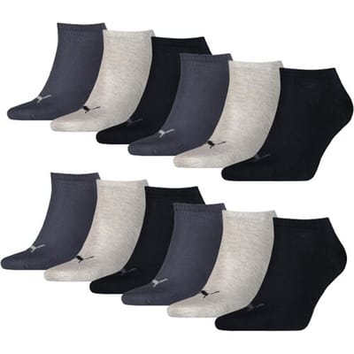 Puma Sneakersokken Plain 12-pack Navy / Grey / Nightshadow Blue-35/38