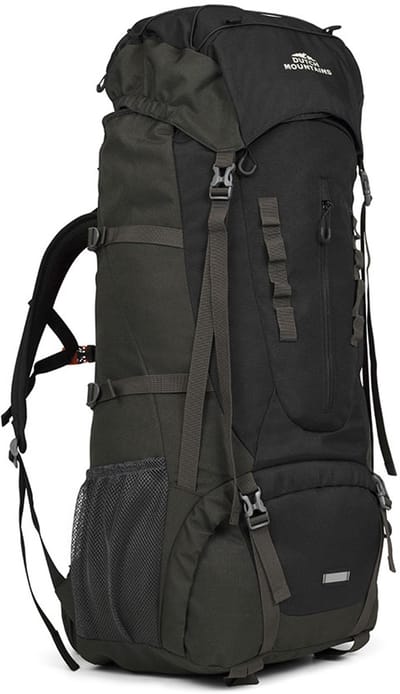 Dutch Mountains Backpack 65-75 ltr | Dames & Heren | Incl. regenhoes | Lichtgewicht | Zwart