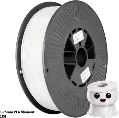 Wit PLA+ 3D Printer Filament 1.75 mm - Hoge Kwaliteit en Duurzaam - Compatibel met Creality, Bambu Lab, Esun en Andere 3D Printers - Perfect voor 3D Printen van Prototypes, Modellen en Accessoires - voor Professioneel en Thuisgebruik