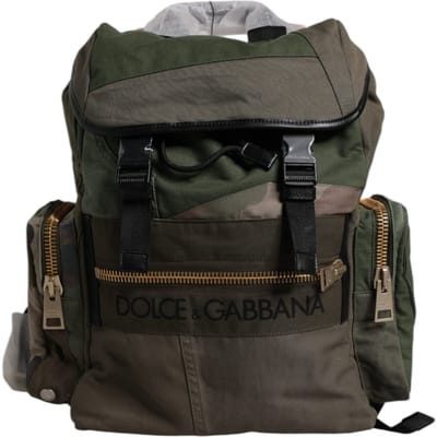 Militair Groene Patchwork Reisrugzak Tas