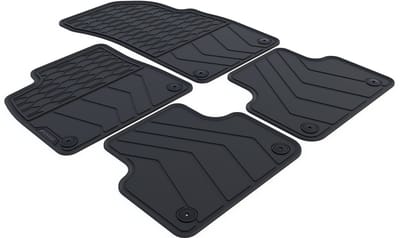 Rubber Automatten geschikt voor Audi Q7 4M - 2015-heden - 4-delig - Uitvoering: 5-zits | Met bevestiging achtermatten